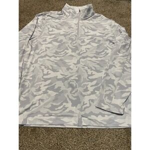 Robert Graham Faro Mens L White Grey Camo 1/4 Zip Golf Pullover RS246121CF NWT